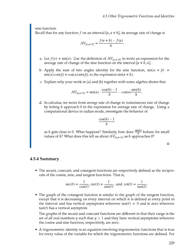 Active Preparation for Calculus - Page 229
